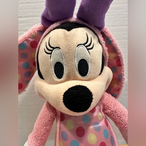 Disney's Minnie Mouse Easter Bunny Large 18” Plush Stuffed Animal Toy! Pink! - Picture 2 of 12